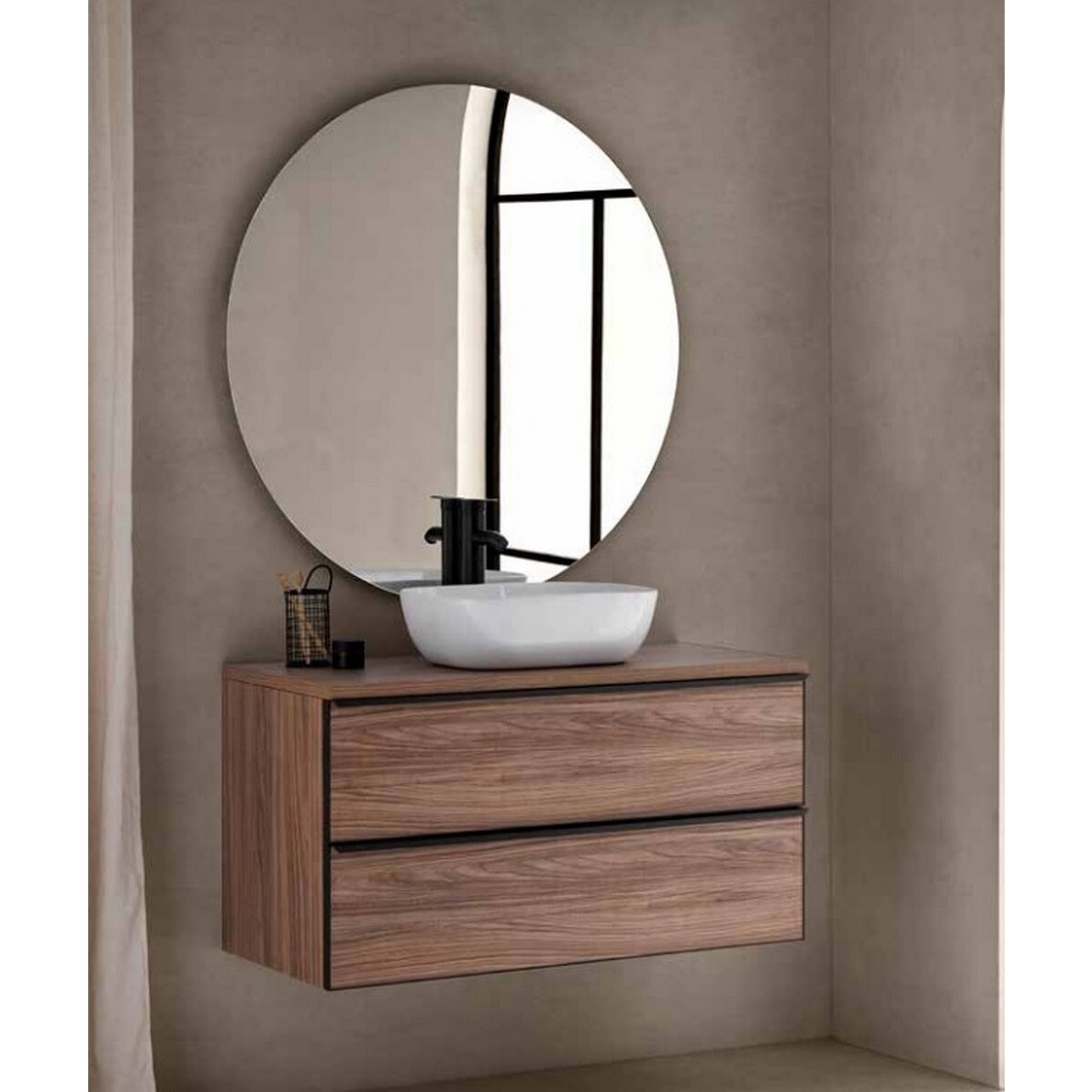 Imagem 0 de Móvel de Casa de Banho Suspenso com 2 Gavetas Metallo