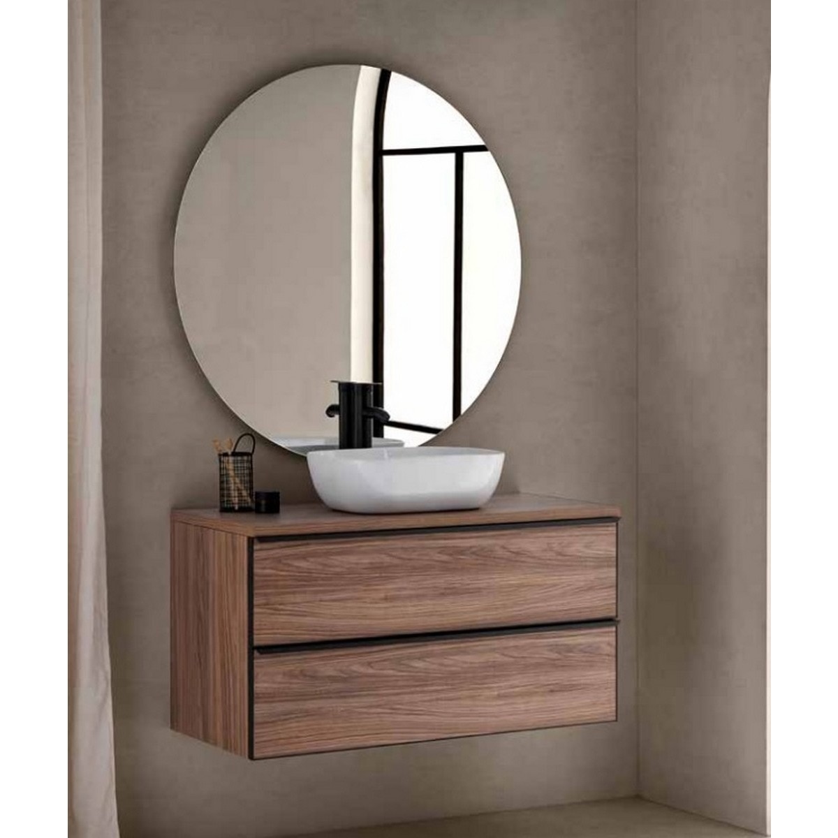 Imagem 0 de Móvel de Casa de Banho Suspenso com 2 Gavetas Metallo