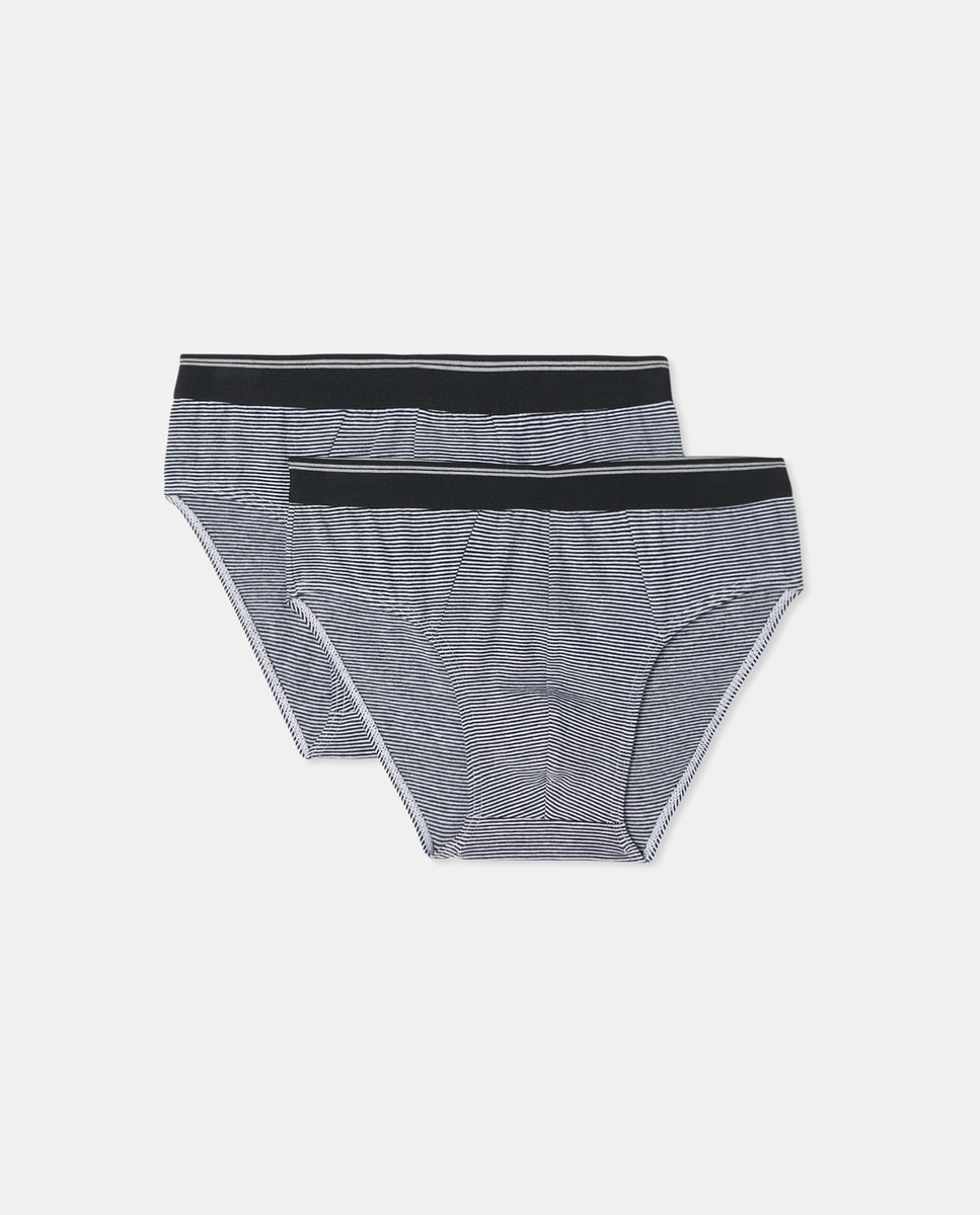 Pack 2 slips con rayas tejidas de hombre Negro-3