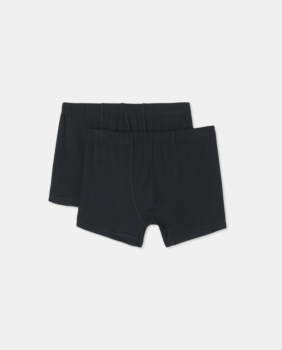Pack 2 bóxers liso con goma cubierta de hombre Negro-3