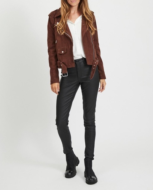 Imagen 0 de Pantalón pitillo de mujer  encerado