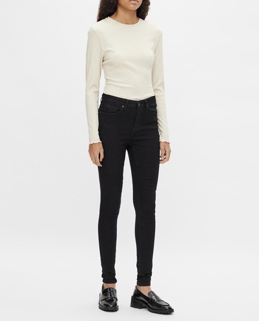 Imagen 0 de Pantalón vaquero pitillo negro