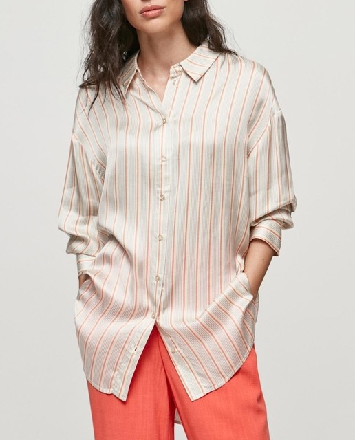 Imagen 0 de Camisa de mujer fluida de mangas largas