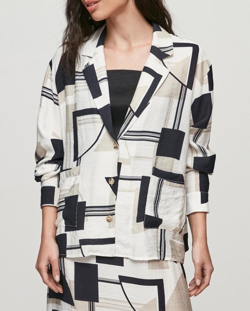 Imagen 0 de Camisa de mujer de manga larga y solapas