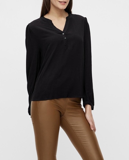 Imagen 0 de Blusa de mujer fluida cuello mao