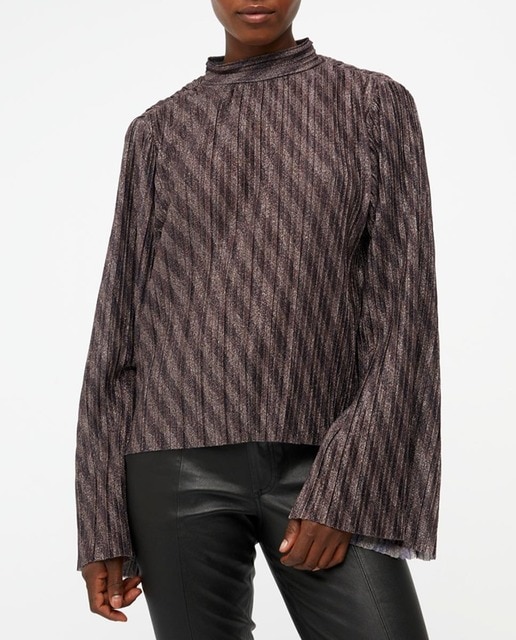 Imagen 0 de Camisa de mujer cuello alto brillo