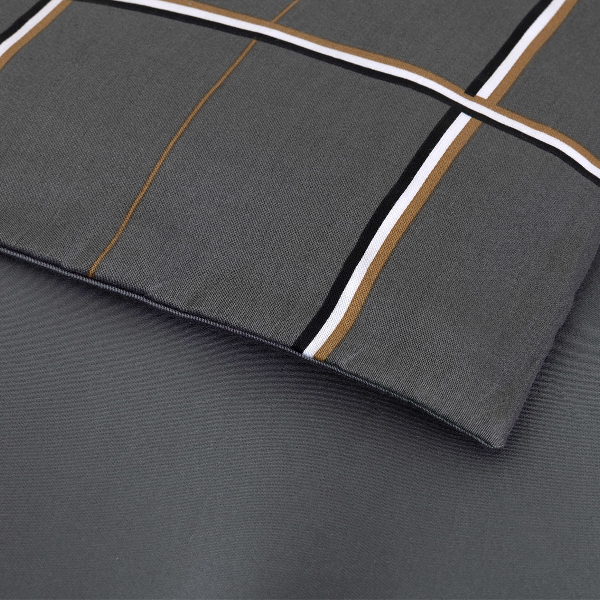 Funda nórdica algodón Boss Check Hugo Boss Gris-3