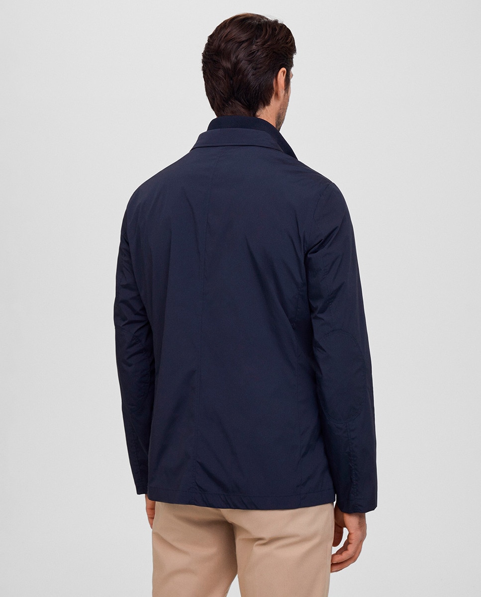 Casaco Estilo Blazer com Peitilho Azul-marinho-2