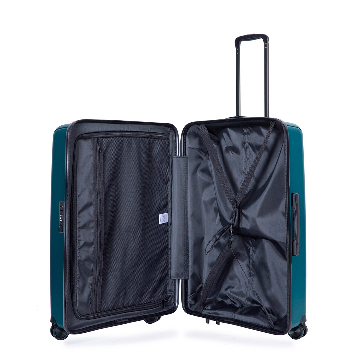 Maleta trolley grande polipropileno . Verde-2