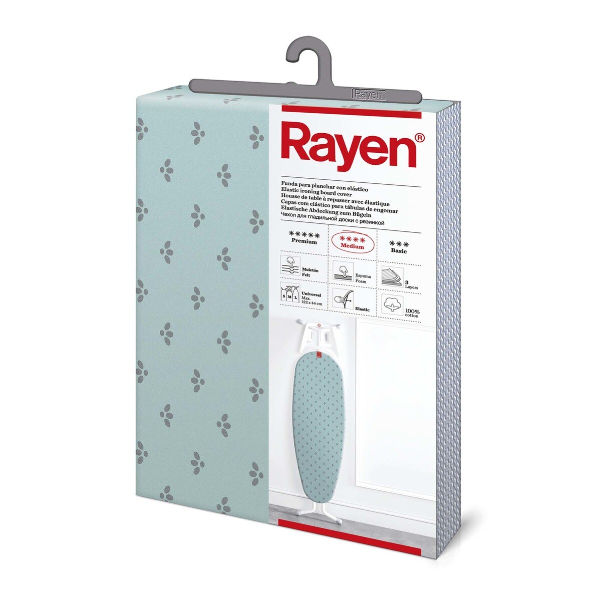 Funda para tabla de planchar universal Huellas 122 x 44 cm Rayen Azul-2