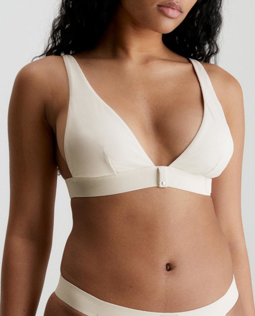 Imagen 0 de Parte de arriba de bikini de triángulo - CK Monogram Rib