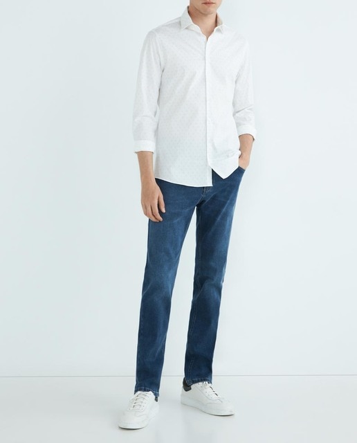 Imagen 0 de Camisa de vestir de hombre de corte slim estampada