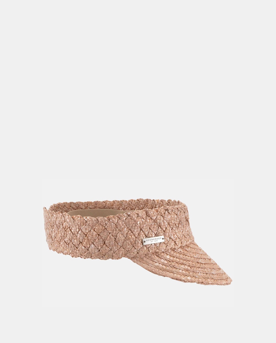 Pala com Fecho de Velcro e em Palha Entrançada - Bege Bege-1
