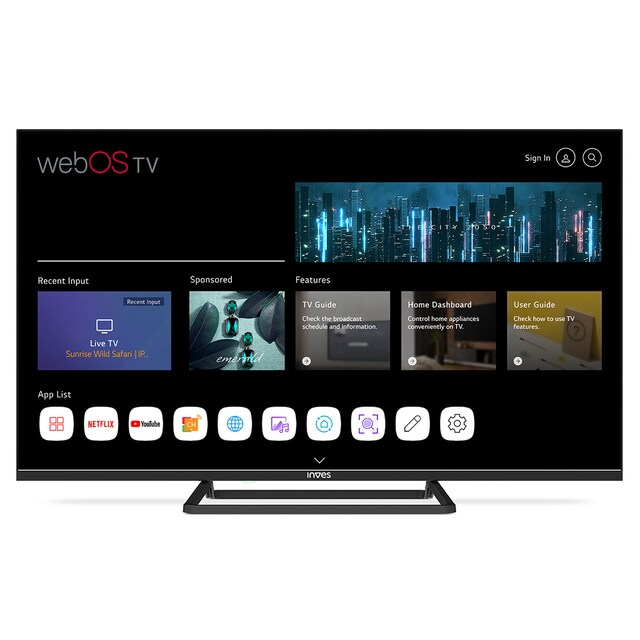 Imagen 0 de TV LED 109cm (43") Inves LED-434KWBS, UHD 4K, Smart TV