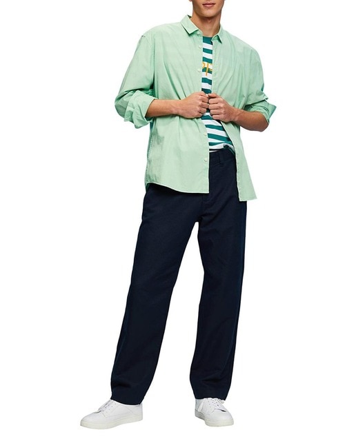 Imagen 0 de Pantalón de hombre chino con lino