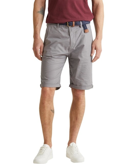 Imagen 0 de Bermuda tipo chino con algodón orgánico de hombre gris