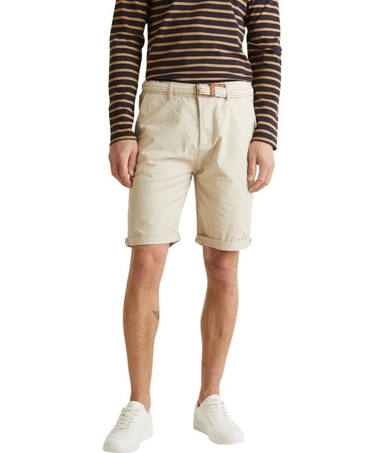 Imagen 0 de Bermuda tipo chino con algodón orgánico de hombre beige claro