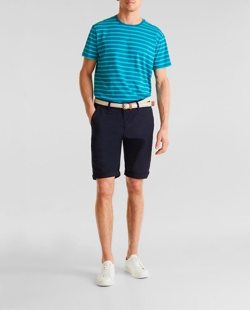 Imagen 0 de Bermuda tipo chino con algodón orgánico de hombre azul marino