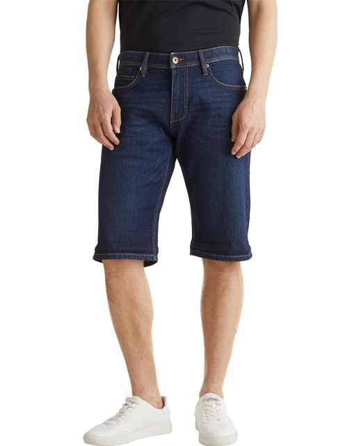 Imagen 0 de Bermuda vaquera de algodón orgánico de hombre azul