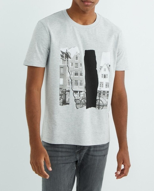 Imagen 0 de Camiseta de hombre fotoprint con viscosa