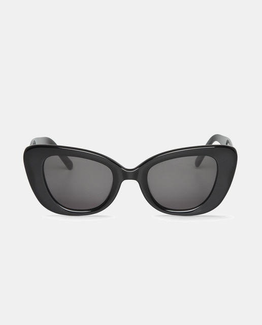 Imagem 0 de Óculos de Sol Cat Eye de Acetato - Castanho-Claro/Preto