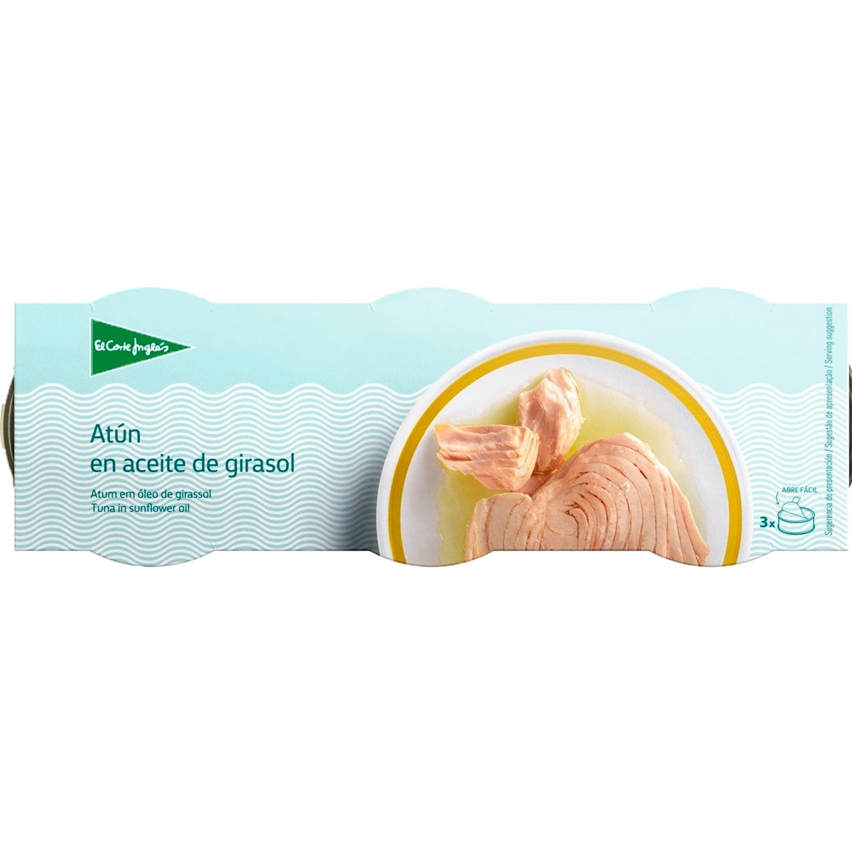 Atum em Óleo de Girassol Pack 3 embalagem 180 g