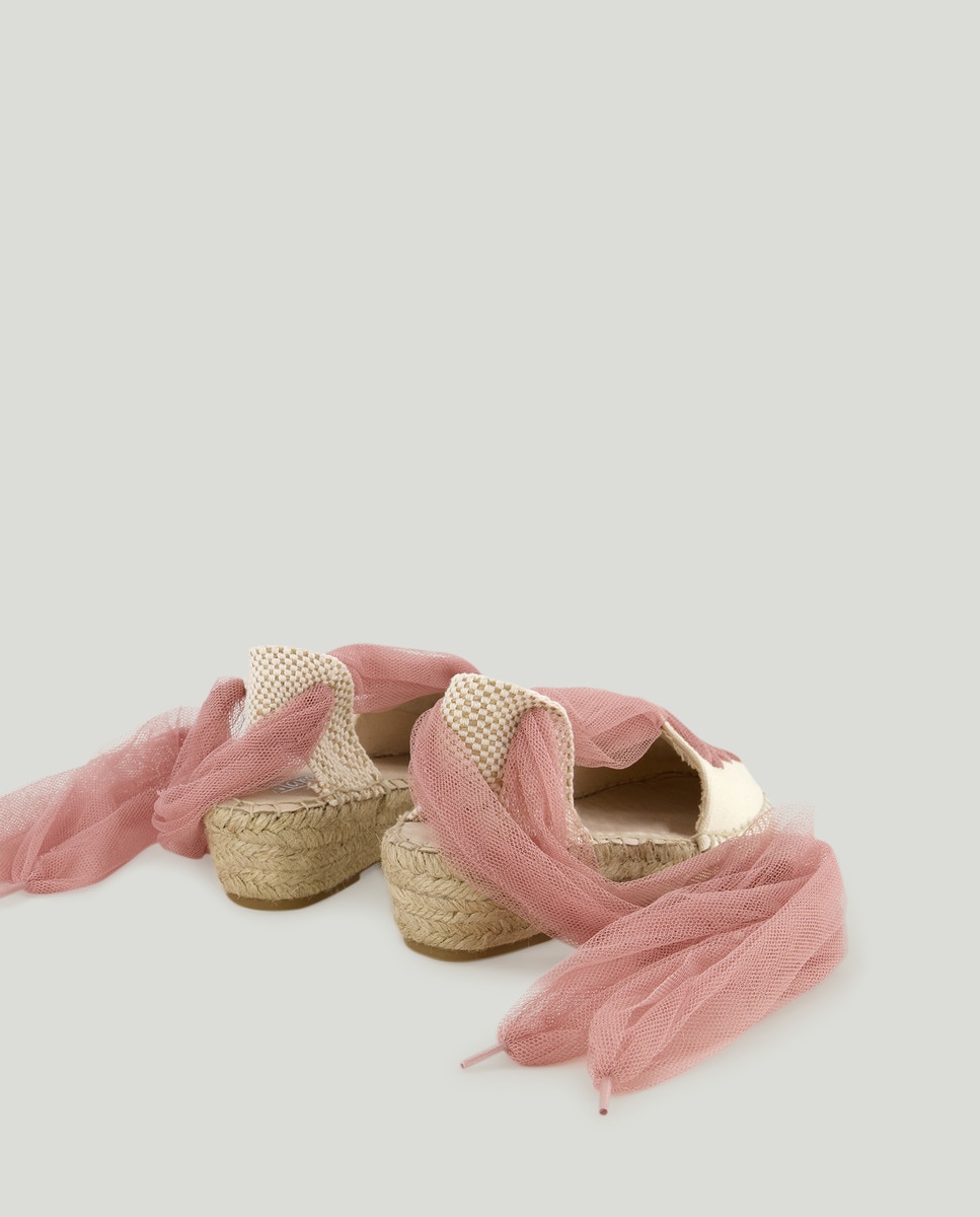 Alpercatas com Tira de Tule e em Juta Rosa-3