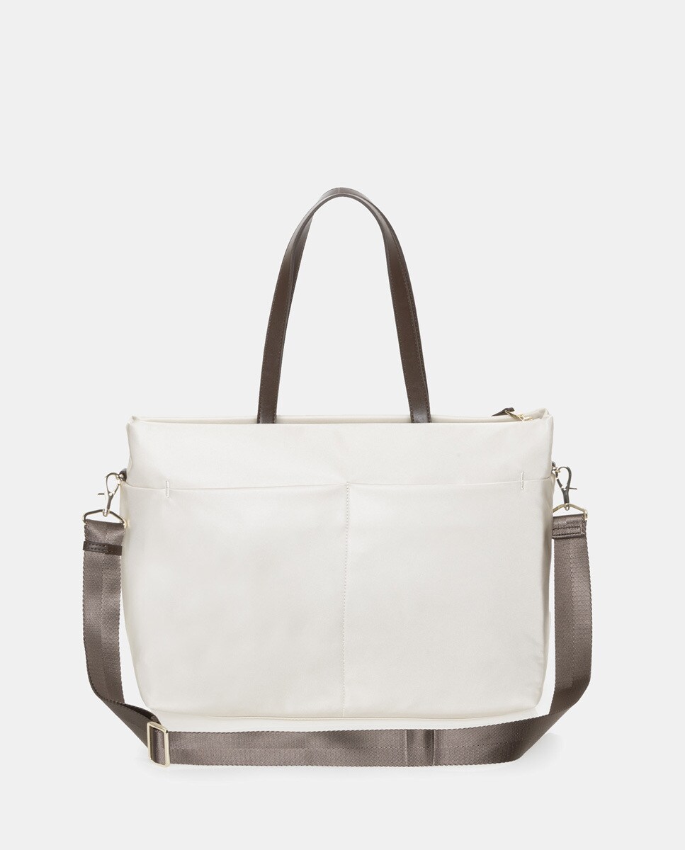 Mala Shopper PC - Castanho-Claro Bege-3