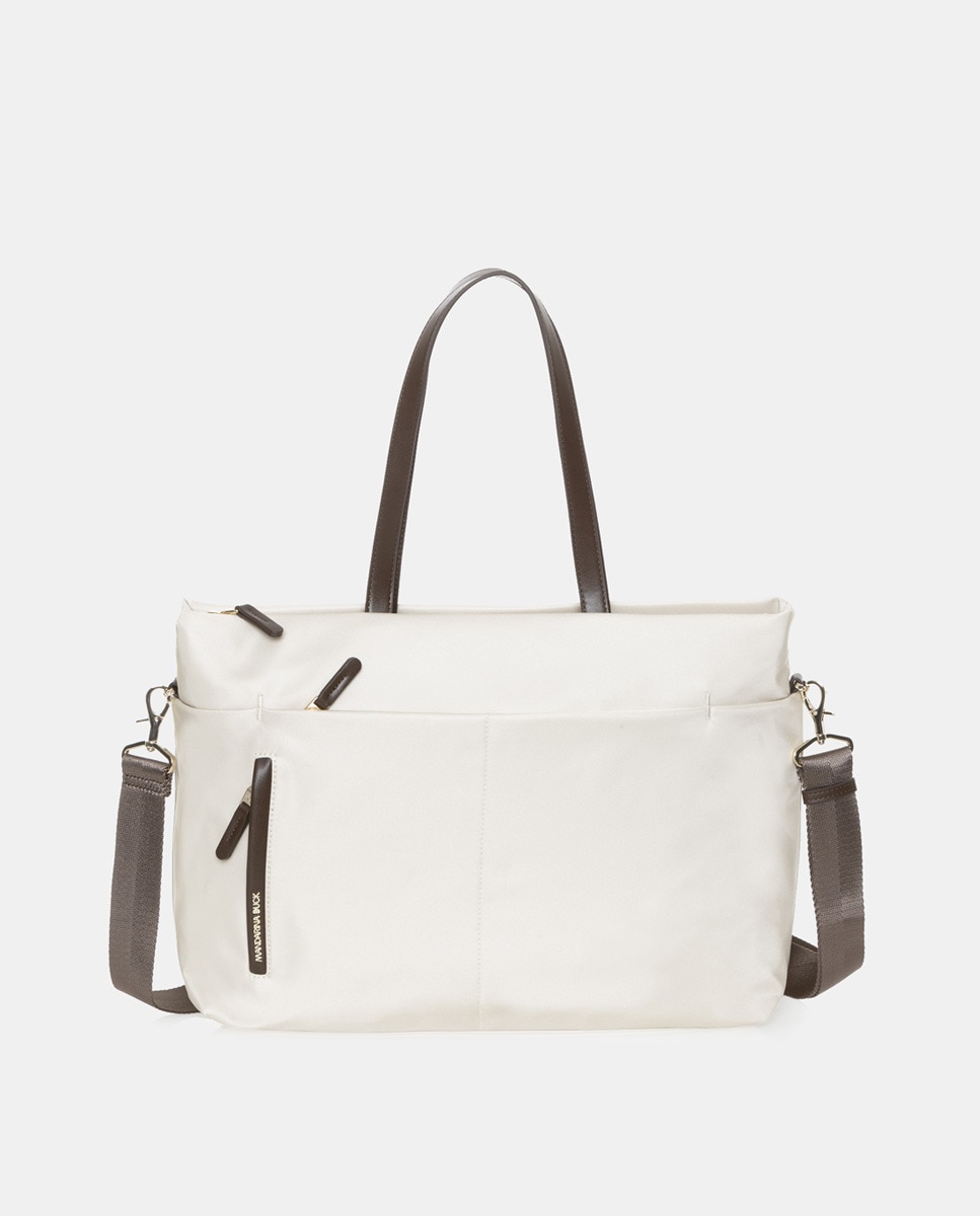 Mala Shopper PC - Castanho-Claro Bege-1