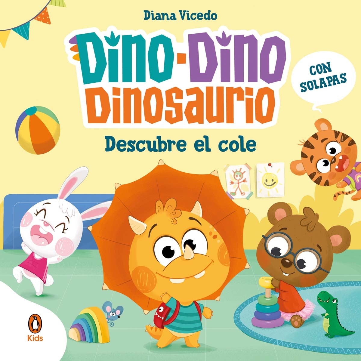 Imagem 0 de Dino-Dino Dinosaurio descubre el cole (Dino-Dino Dinosaurio): Libro de cartón con solapas para niños y niñas de 0 a 3 años