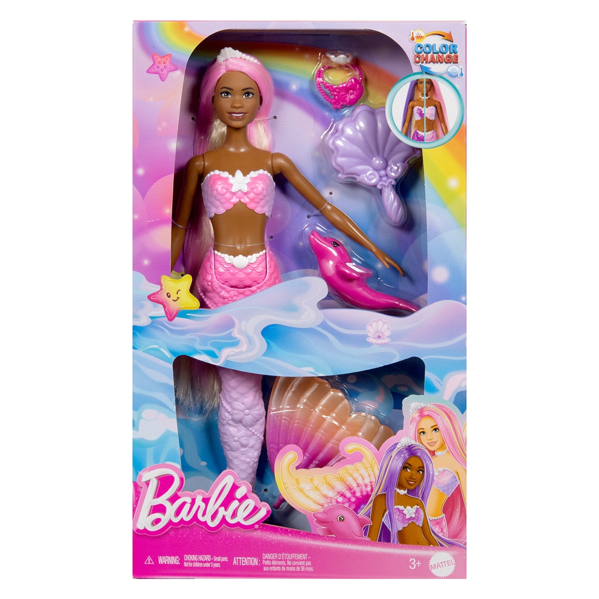Boneca Barbie MuÃ±eca Barbie Color Reveal Sirena Muñeca Barbie