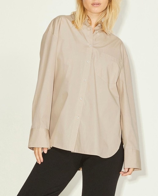 Imagen 0 de Camisa de mujer popelín y con cierre de botones