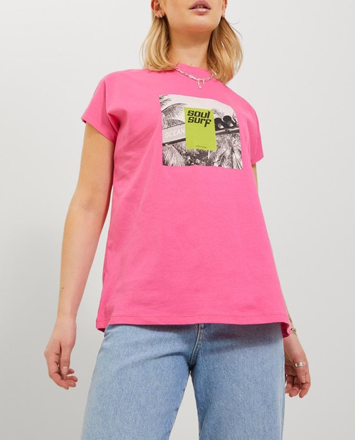 Imagen 0 de Camiseta estampada de manga corta de mujer