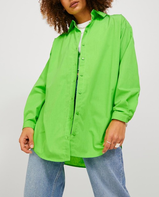 Imagen 0 de Camisa oversize de manga larga de mujer.