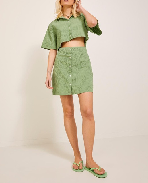 Imagen 0 de Vestido mini camisero cut out