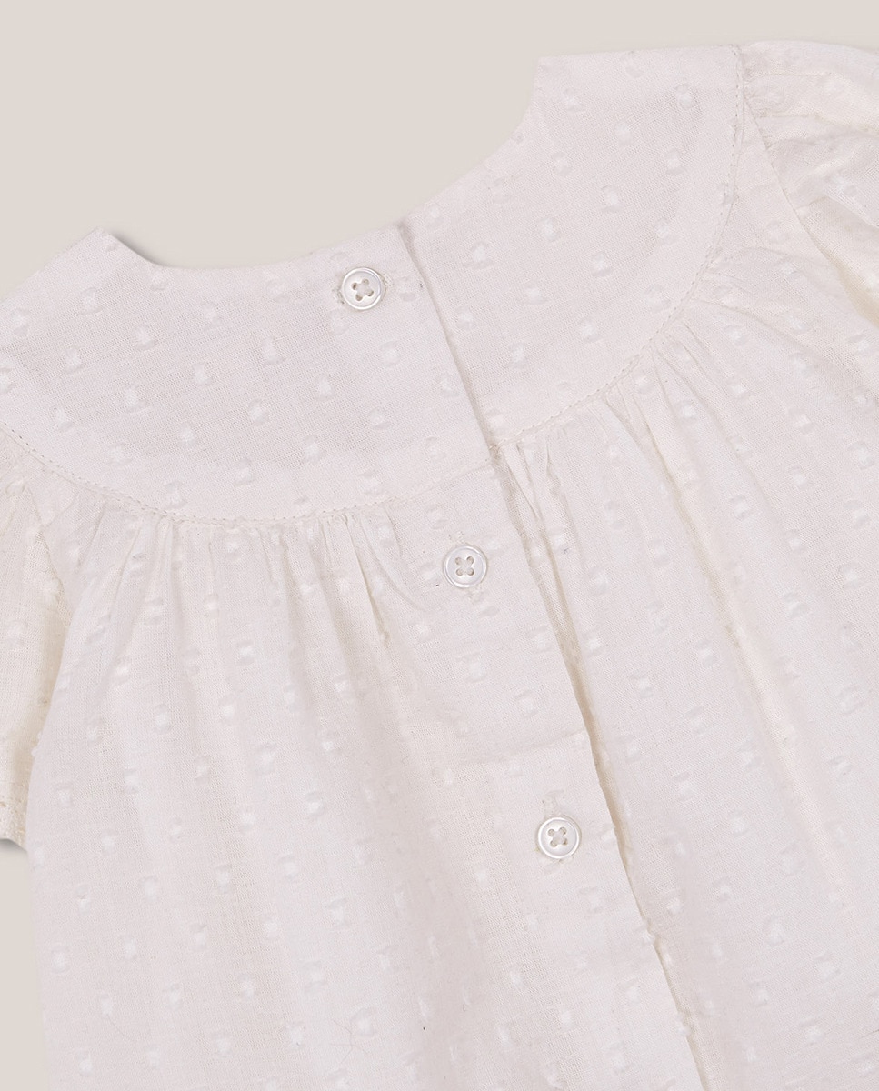 Conjunto com Touca e de Plumetti Branco-4