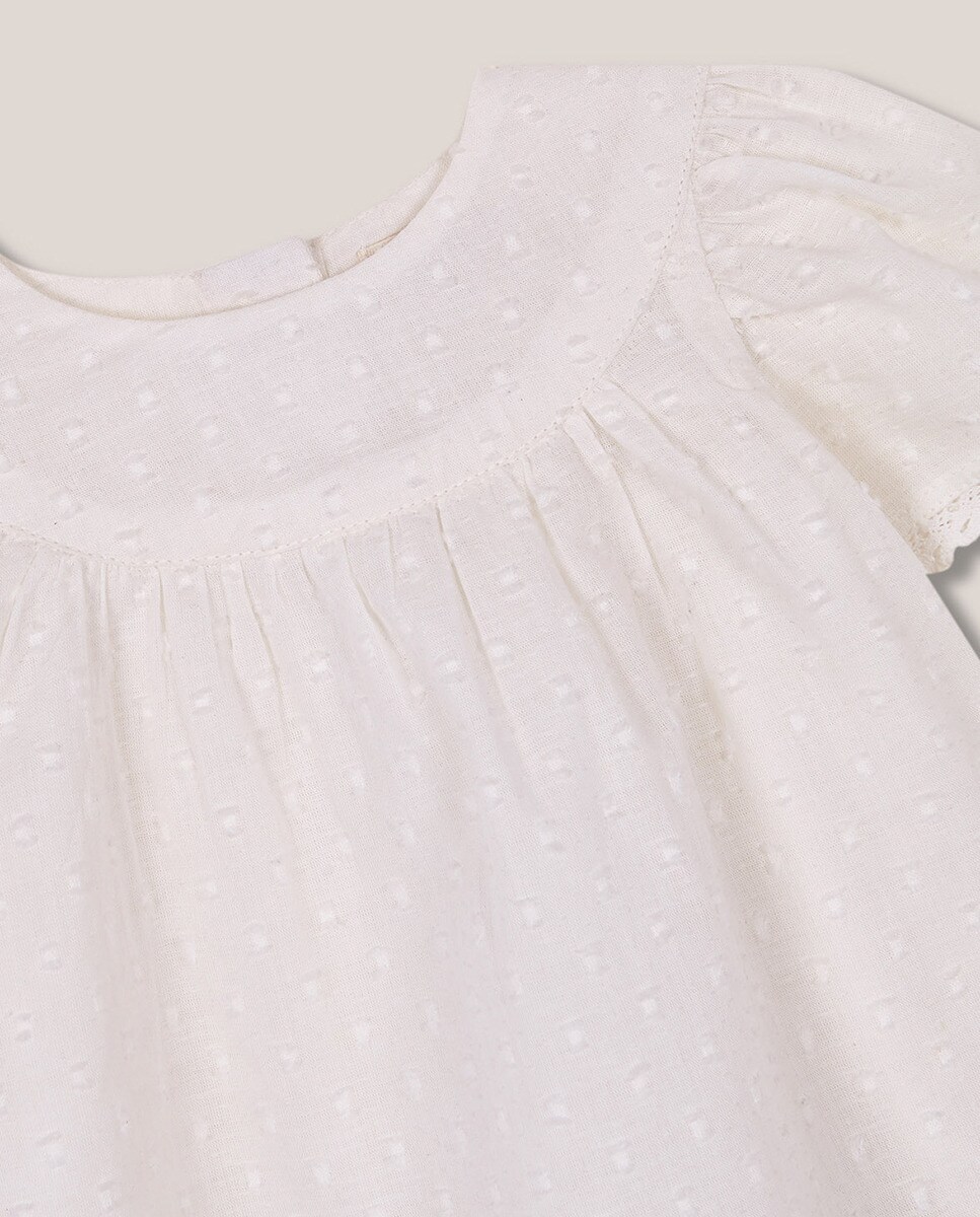 Conjunto com Touca e de Plumetti Branco-3