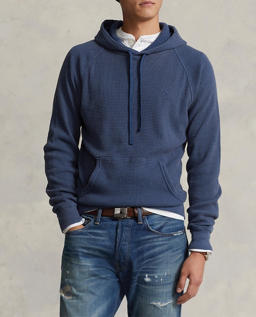 Imagen 0 de Sudadera de hombre de punto gofre con capucha