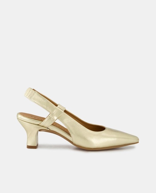 Imagen 0 de Zapatos de salón de mujer destalonados con puntera afilada y tacón bloque