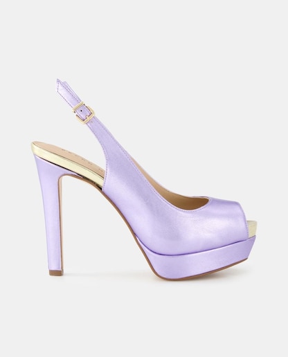 Imagen 0 de Peep toes de mujer destalonados con puntera redonda plataforma y tacón de aguja