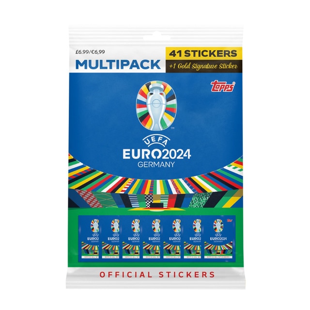 Imagem 0 de Multipack Euro 2024 Match Attax com 6 pacotes de autocolantes mais 1 pacote com autocolantes especiais.