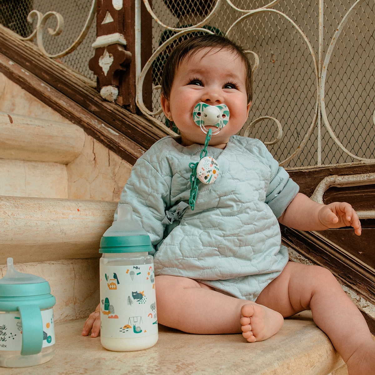 Pregadeira de Corrente de Chupeta Dreams Azul-claro-4