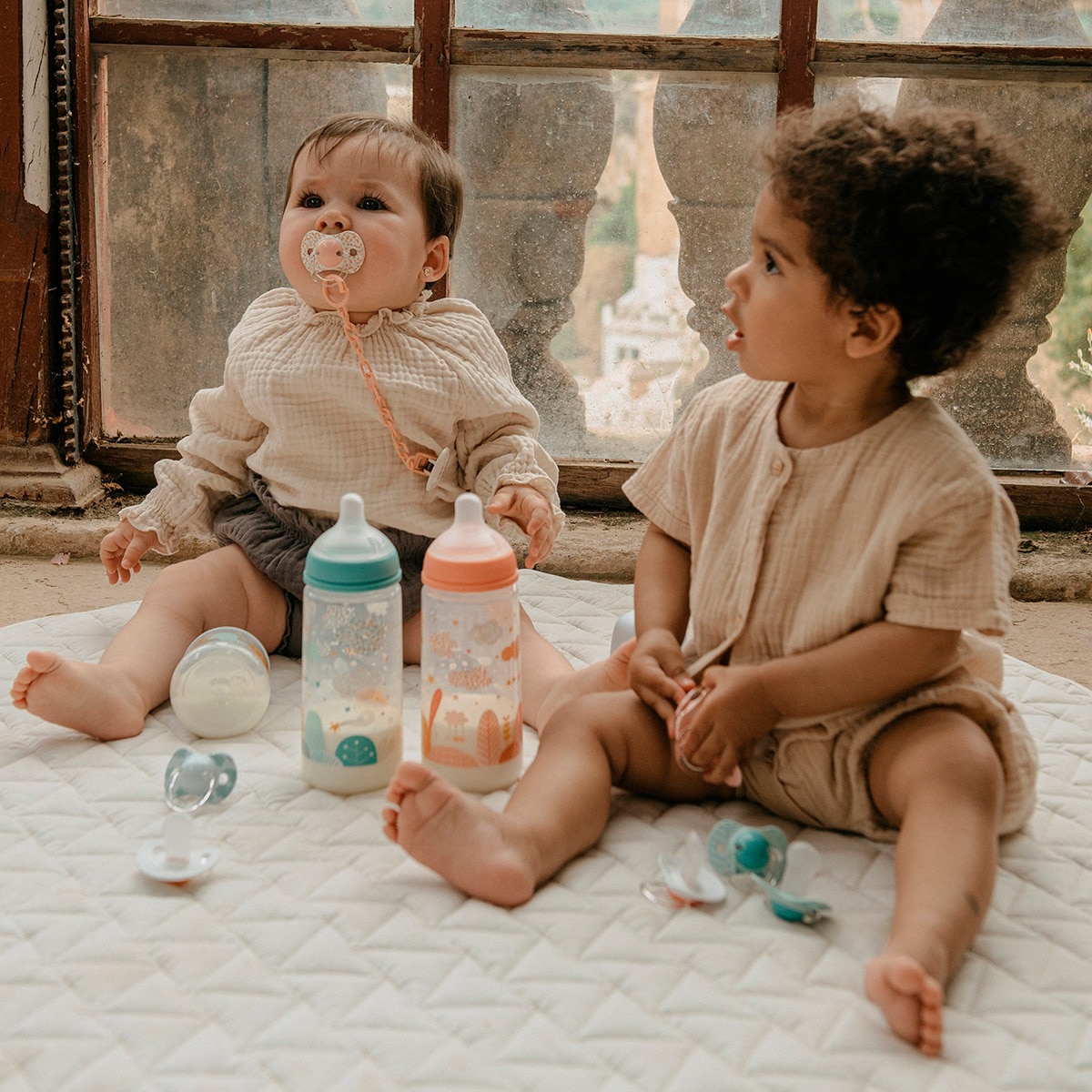 Set Biberón, Chupete y Broche Suavinex Dreams Rosa palo-3