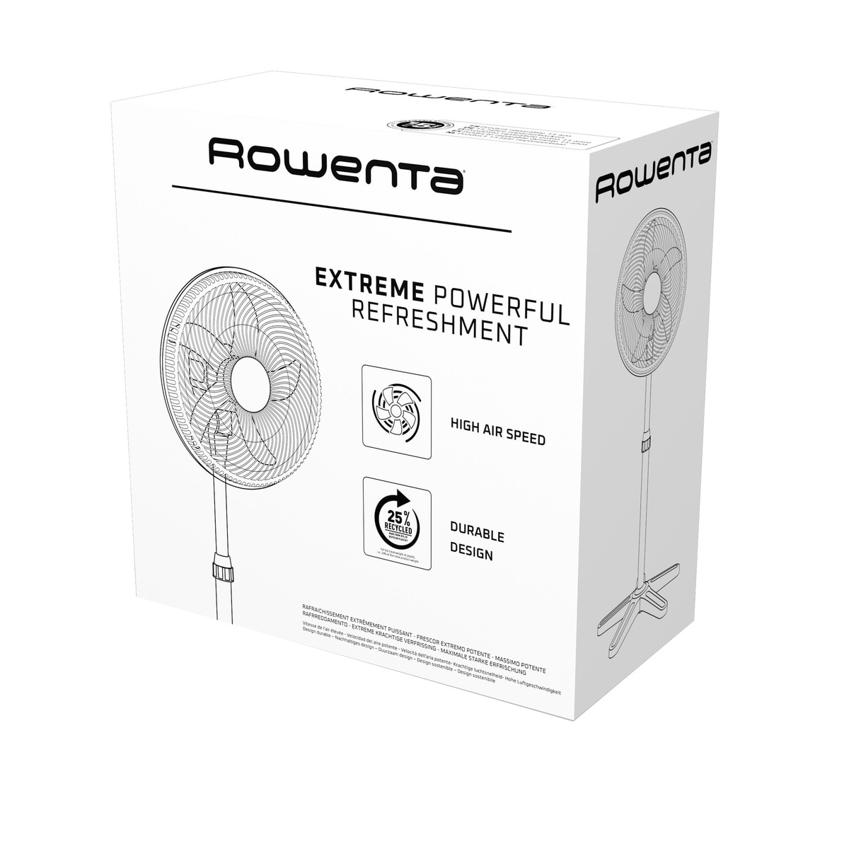 Ventilador de pie Rowenta VU3110 Turbo Essential con 3 velocidades 10