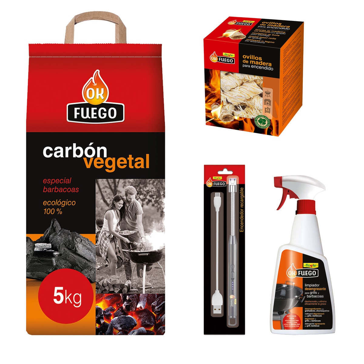 Pack Carbón & Accesorios XL - Prepara tu Barbacoa 1