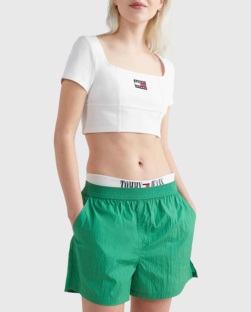 Imagen 0 de Top de mujer Archive de manga corta tipo crop