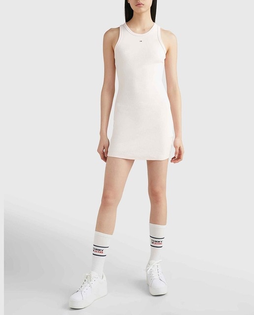 Imagen 0 de Vestido mini ajustado en tejido rib