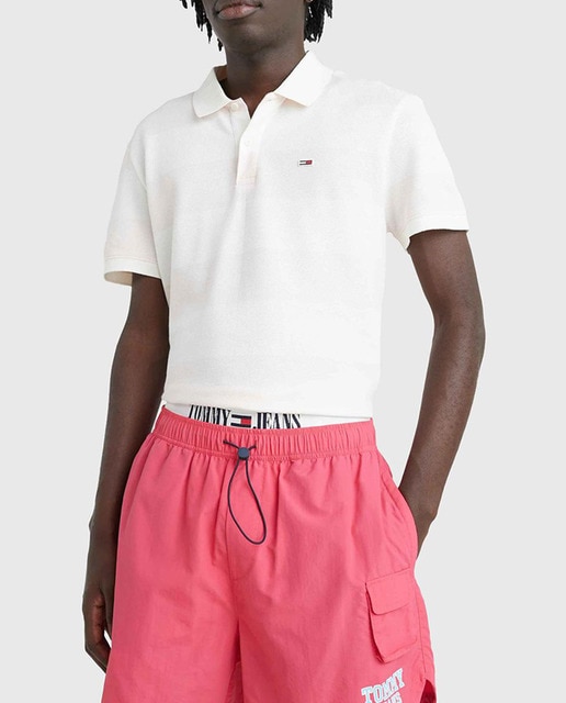 Imagen 0 de Polo de hombre de manga corta con estampado de rayas