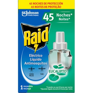 Insecticida Eléctrico Líquido Recarga embalagem 27 ml - Raid