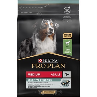 Ração para Cão Adulto Médio com OptiDigest para Digestão Sensível Rica em Borrego embalagem 3 kg - Proplan